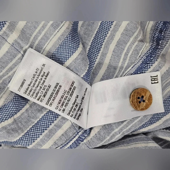 Roxy under the Cali Sun Stripe sundress blue and white size medium NWT - Picture 14 of 14